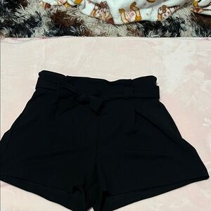 Ci Sono Black High Waist Women's Shorts